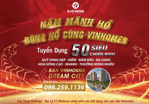 Sao Vàng Holdings chiêu mộ 50 siêu chiến binh bán Vinhomes Dream City 