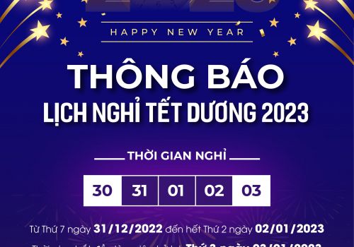 Sao Vàng Holdings thông báo lịch nghỉ Tết dương 2023